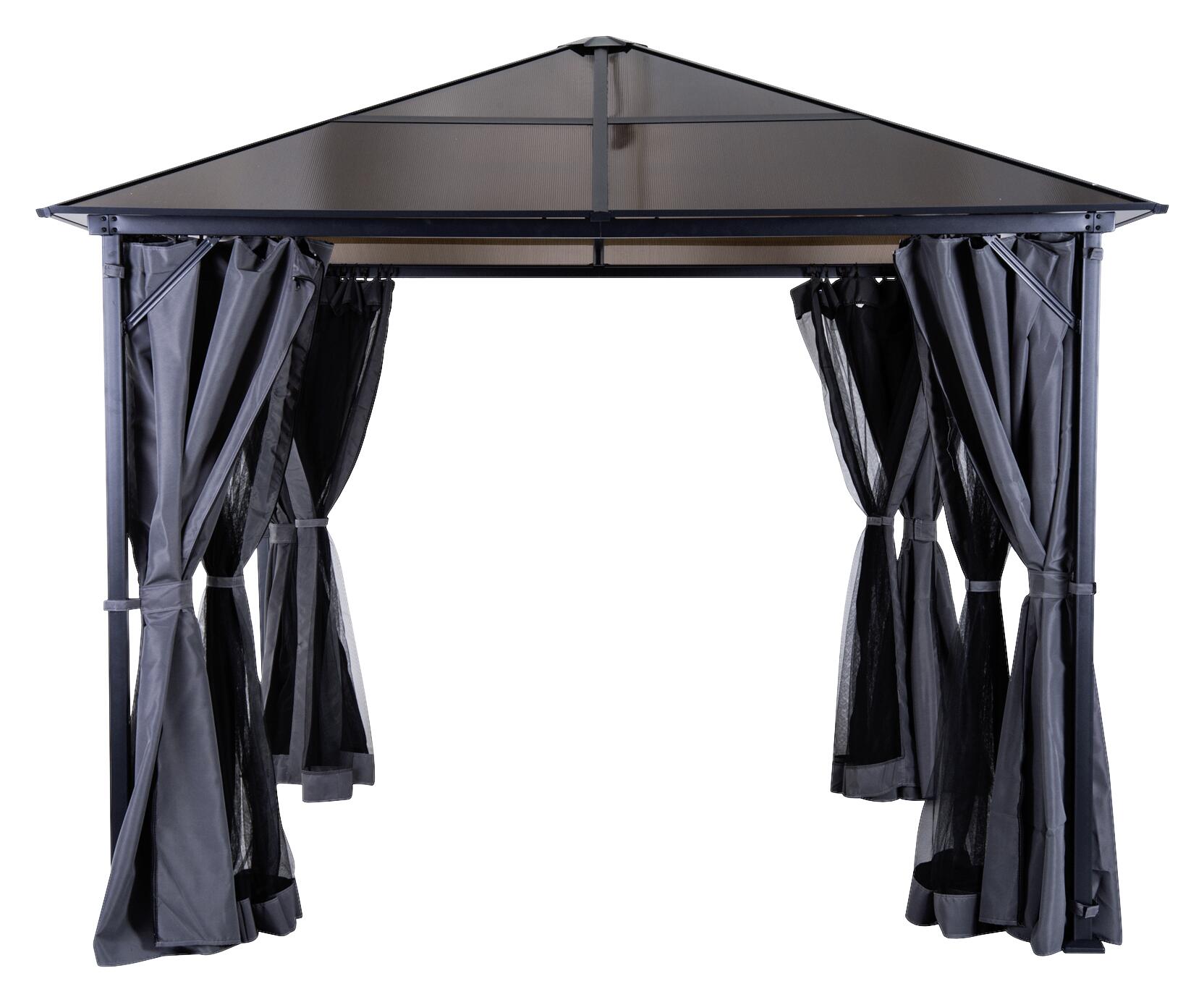 Outsunny Gartenpavillon braun Alu B/H/L: ca. 300x265x300 cm