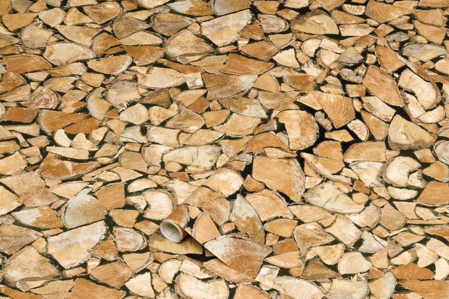 d-c-fix Dekofolie Feuerholz Feuerholz Feuerholz braun B/L: ca. 45x200 cm