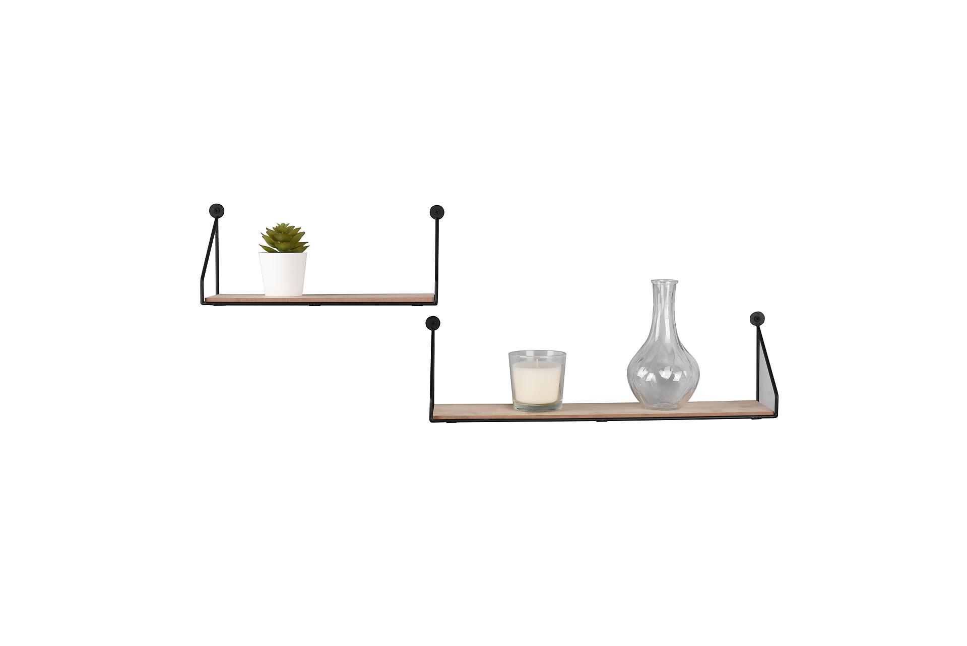 Wandregal Sabrina schwarz B/H/T: ca. 30x13x11 cm