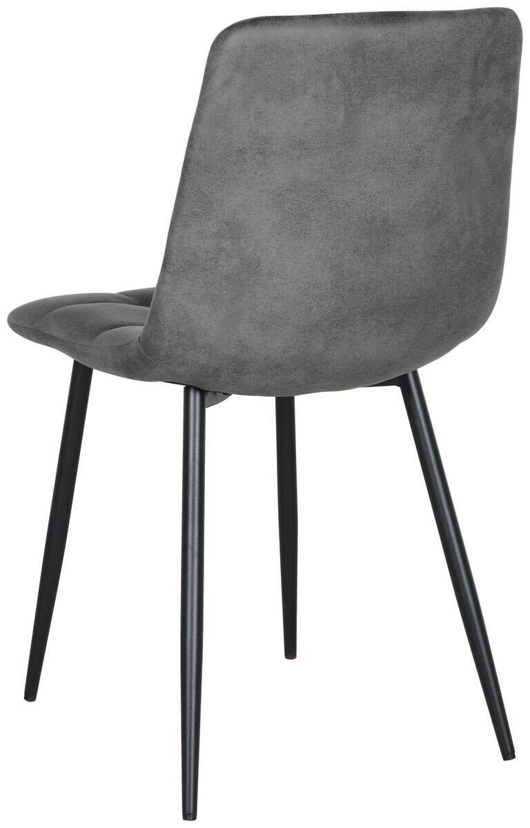 Stuhl Lech dunkelgrau Microfaser B/H/T: ca. 45x88x53,5 cm