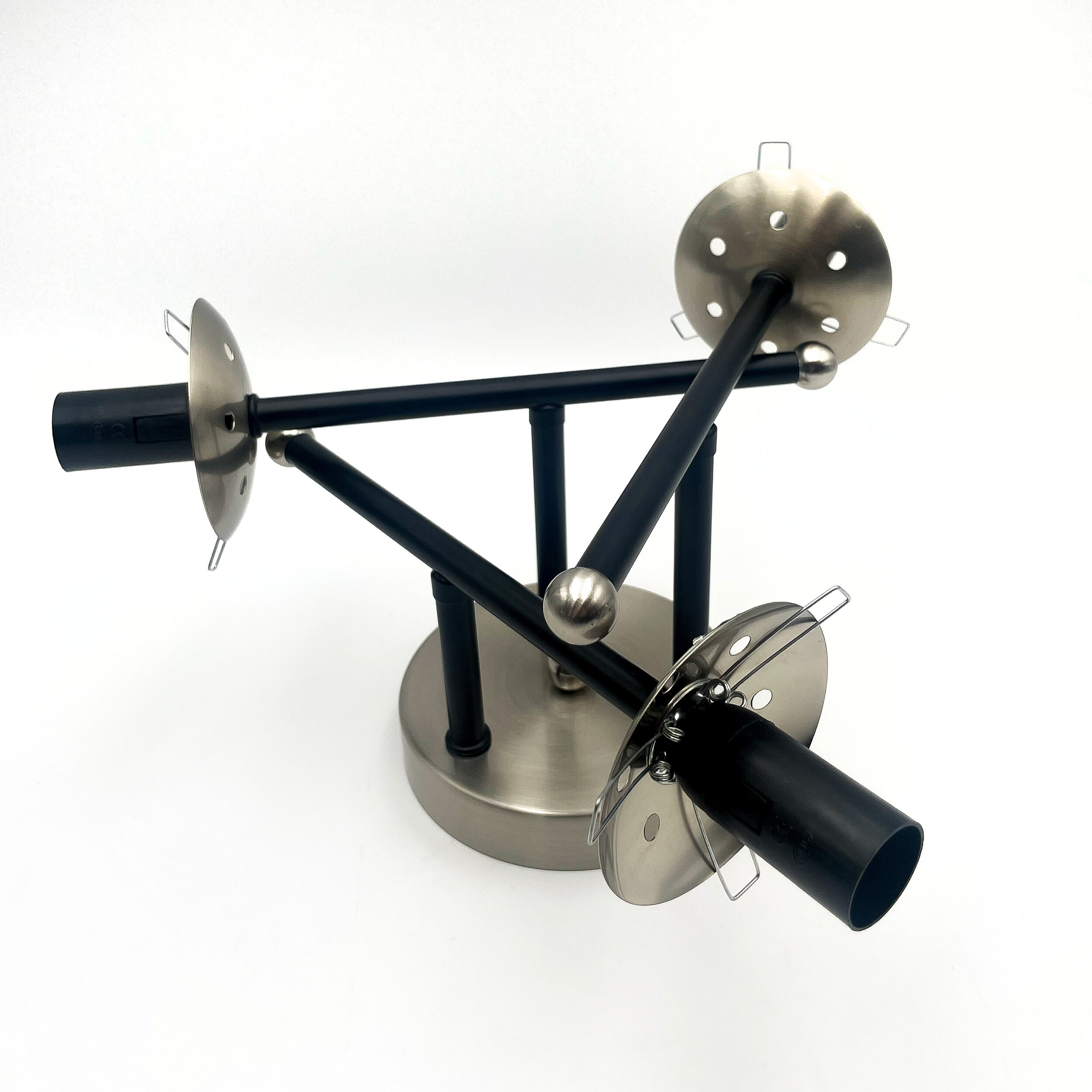 Lamkur Deckenleuchte Malena Chrom schwarz Glas Stahl B/H/L: ca. 39x19x39 cm E14 3 Brennstellen