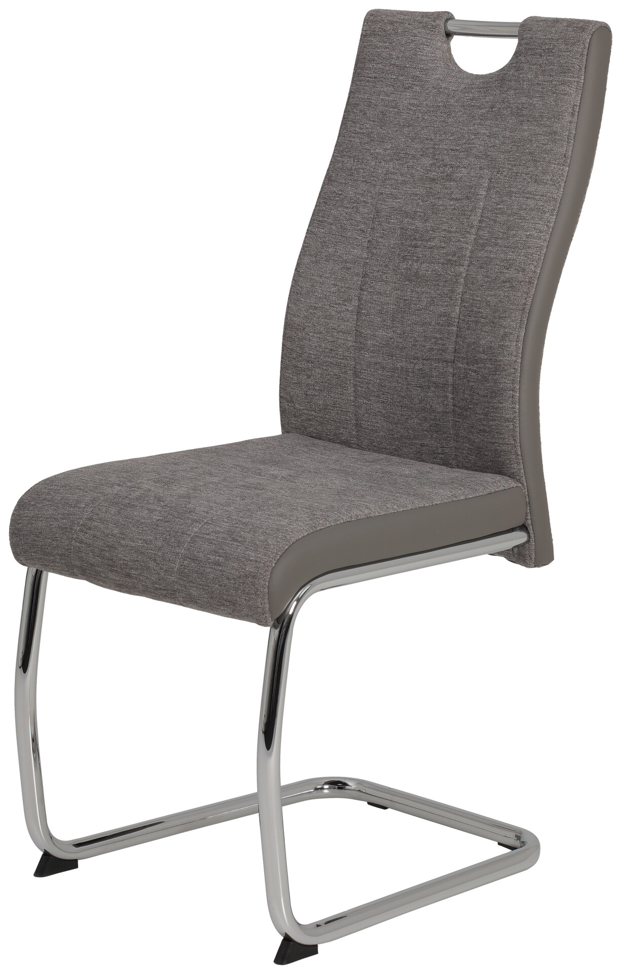 Schwingstuhl Alina 2er Set grau Webstoff B/H/T: ca. 43x59x98 cm