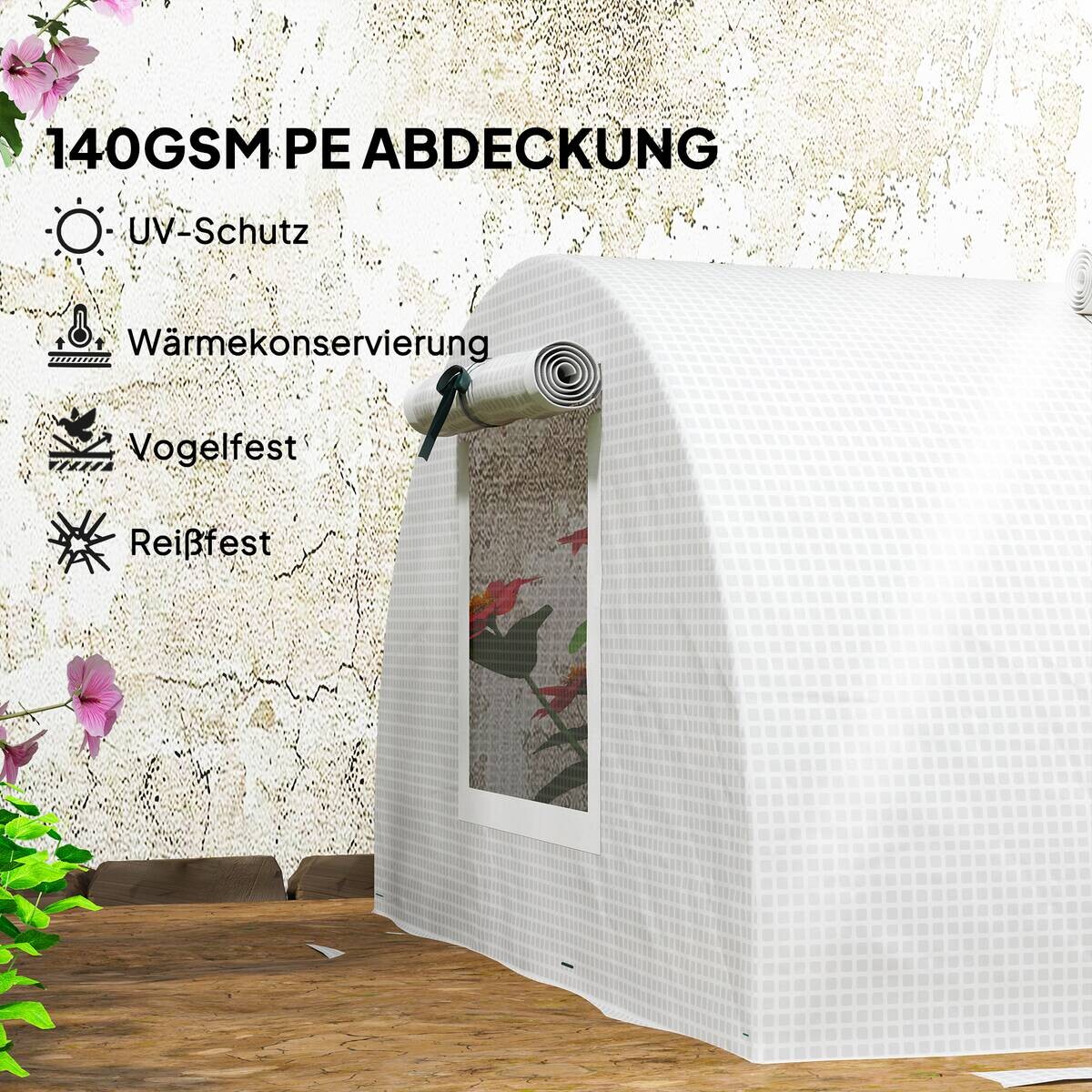 Outsunny Gewächshaus B/H/L: ca. 80x45x300 cm