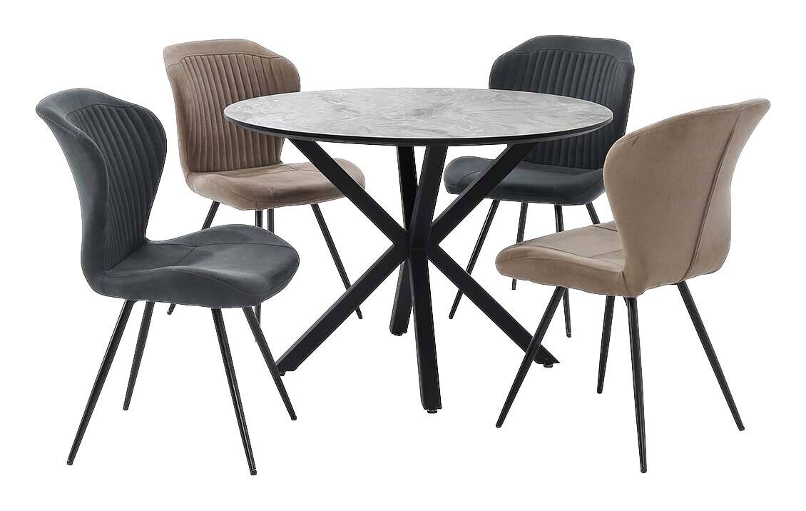 Esstisch schwarz grau Marmoroptik D: ca. 110 cm