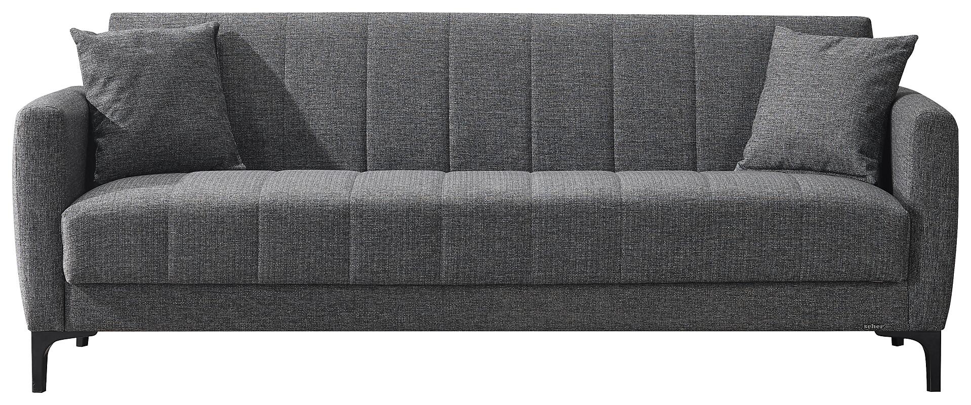 Schlafsofa Rovigo anthrazit Microfaser B/H/T: ca. 214x84x83 cm