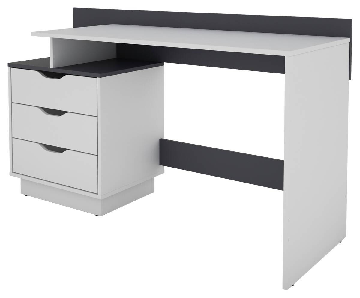 Schreibtisch BELFAST weiß anthrazit B/H/T: ca. 138x83,5x51,5 cm