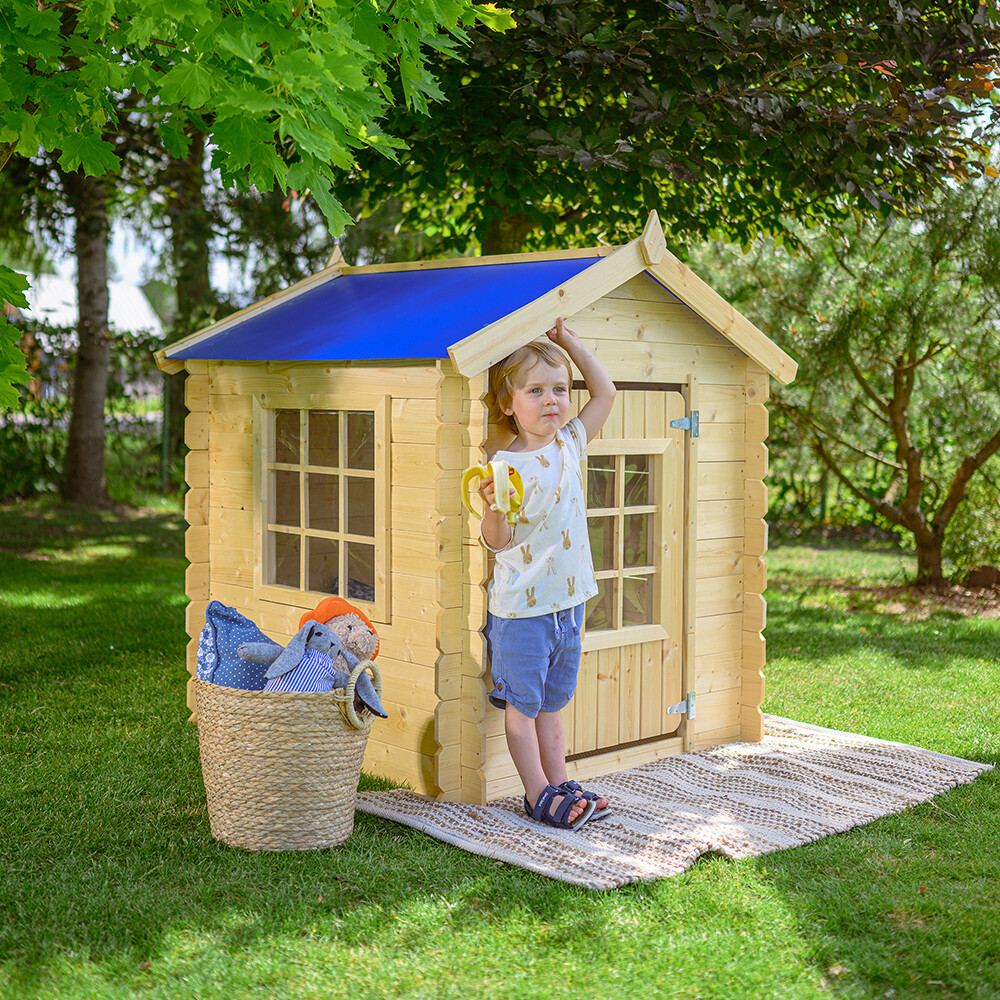 Timbela Kinderspielhaus M570M blau B/H/L: ca. 114x121x111 cm