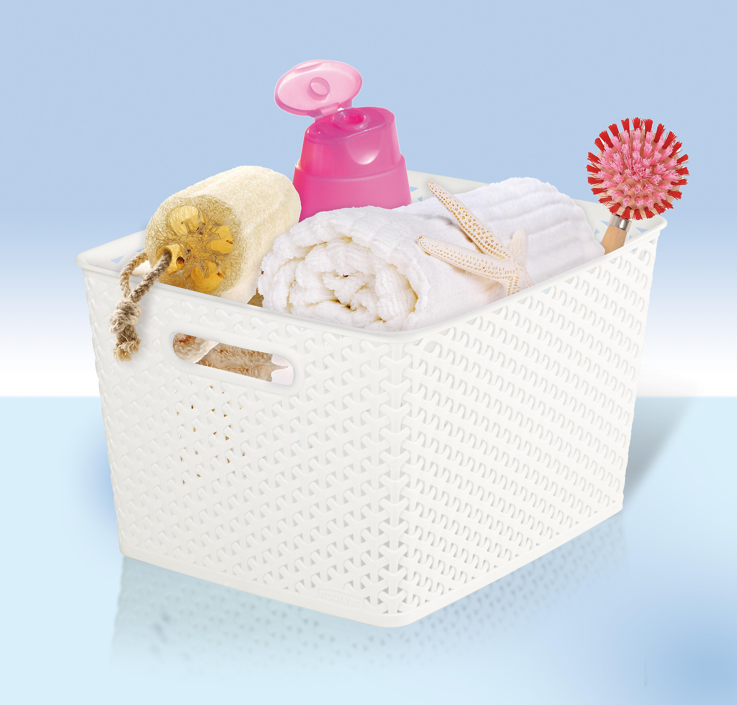 Curver Aufbewahrungskorb creme B/H/L: ca. 29,5x22x33,5 cm