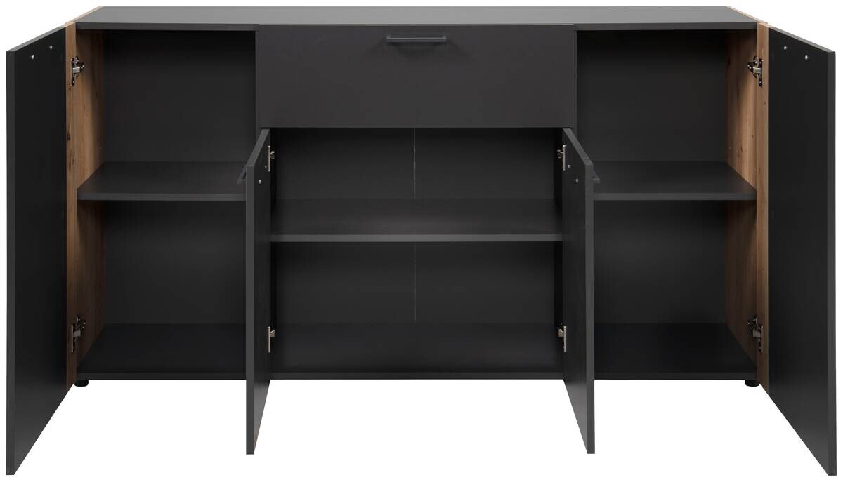 Sideboard Cento anthrazit Eiche Artisan Oak Nachbildung
