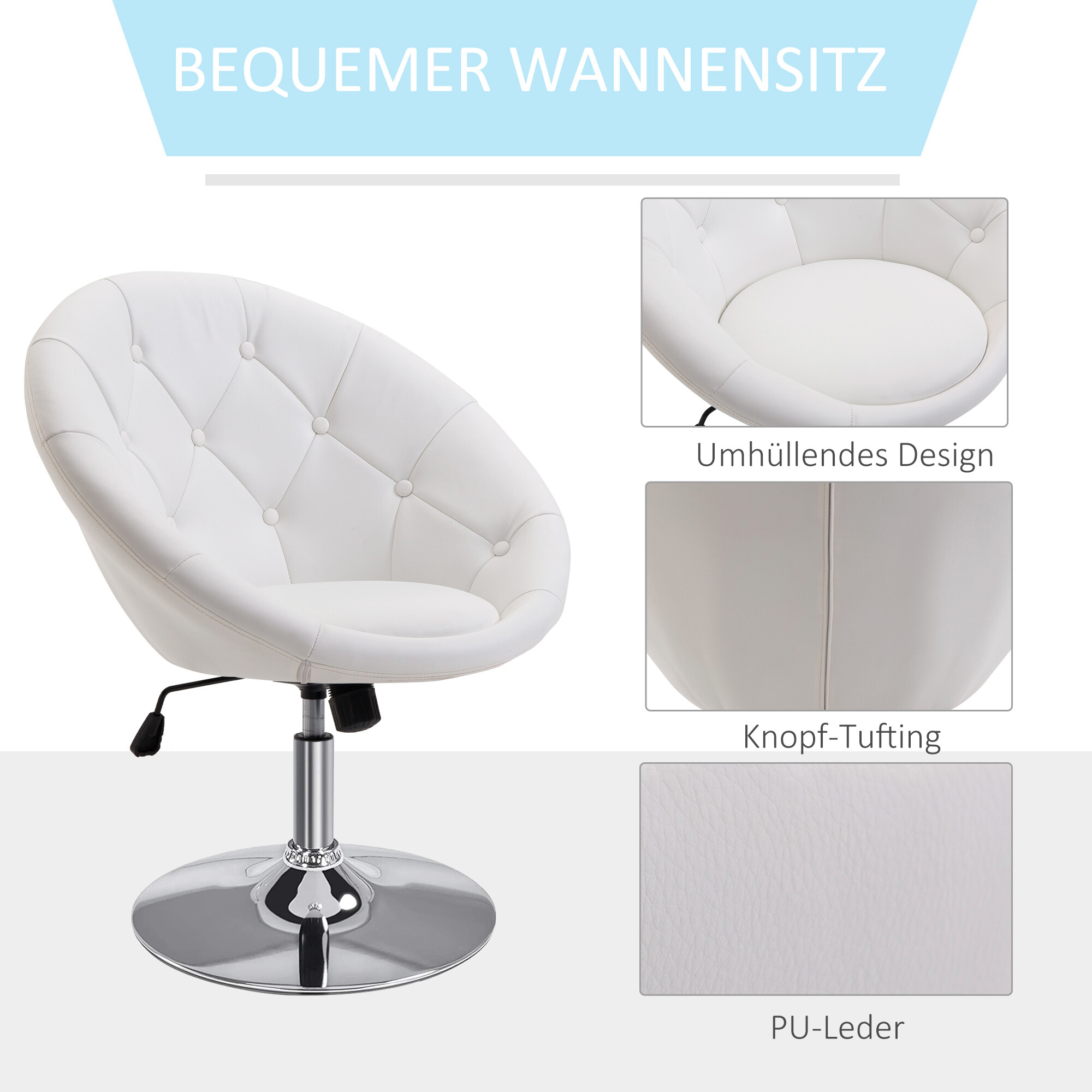 Hocker 833-357WT weiß