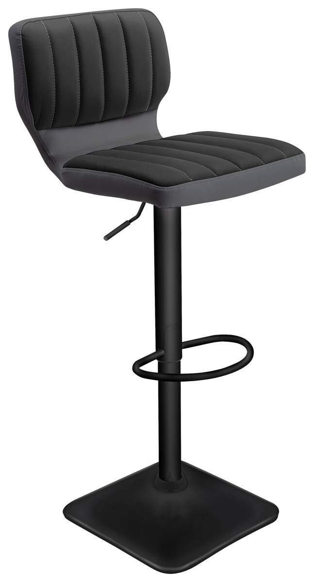 Barhocker FM anthrazit Kunstleder B/H/T: ca. 41x88x48 cm