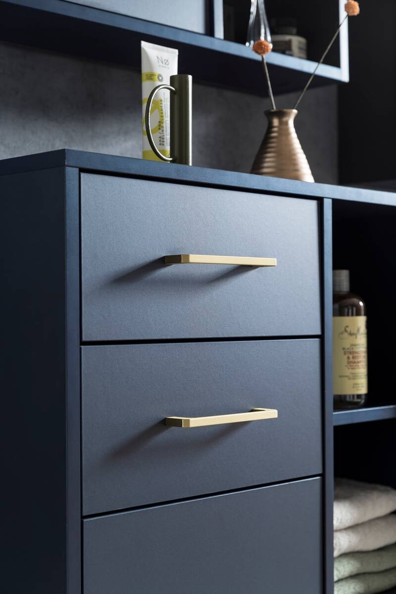 Midischrank Kent dunkelblau B/H/T: ca. 67,1x117,4x33,1 cm