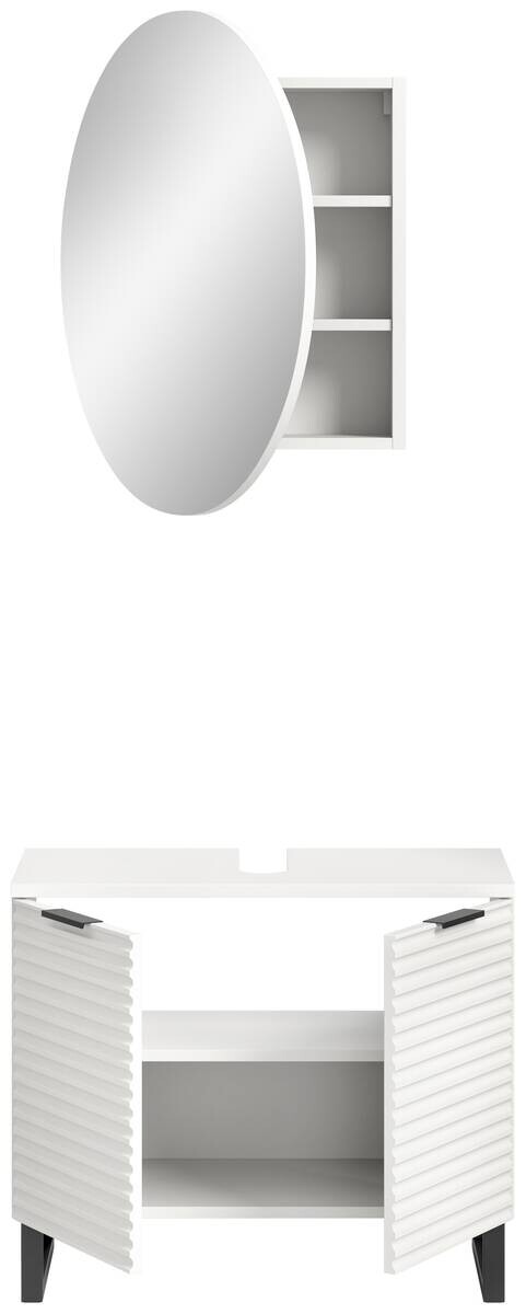 Badblock Riff weiß B/H/T: ca. 70x193x34 cm