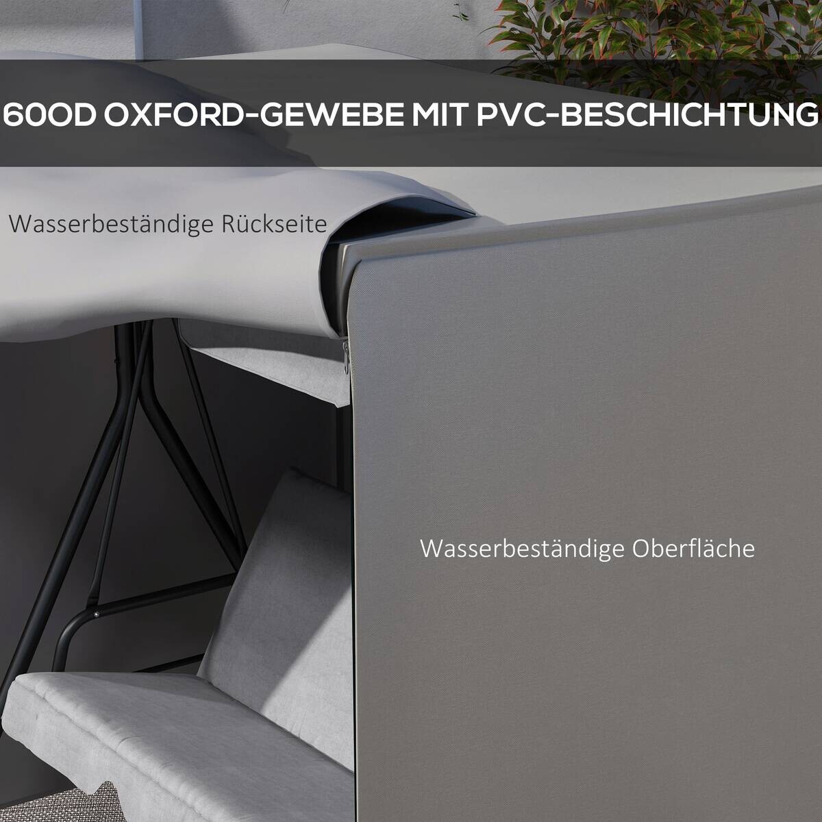 Outsunny Abdeckplane grau Polyester B/H/L: ca. 114x177x152 cm