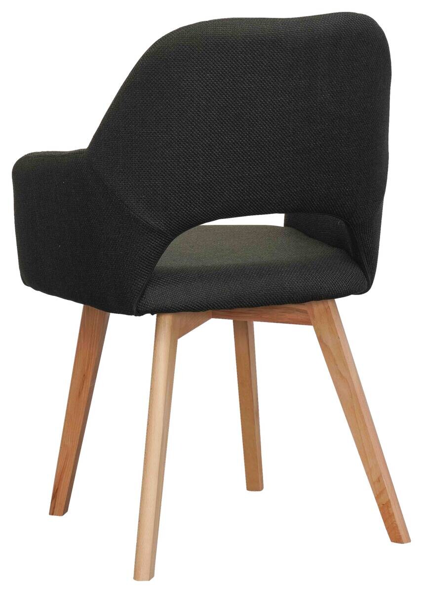 Armlehnstuhl Stade anthrazit Webstoff Microfaser B/H/T: ca. 57x87x62 cm