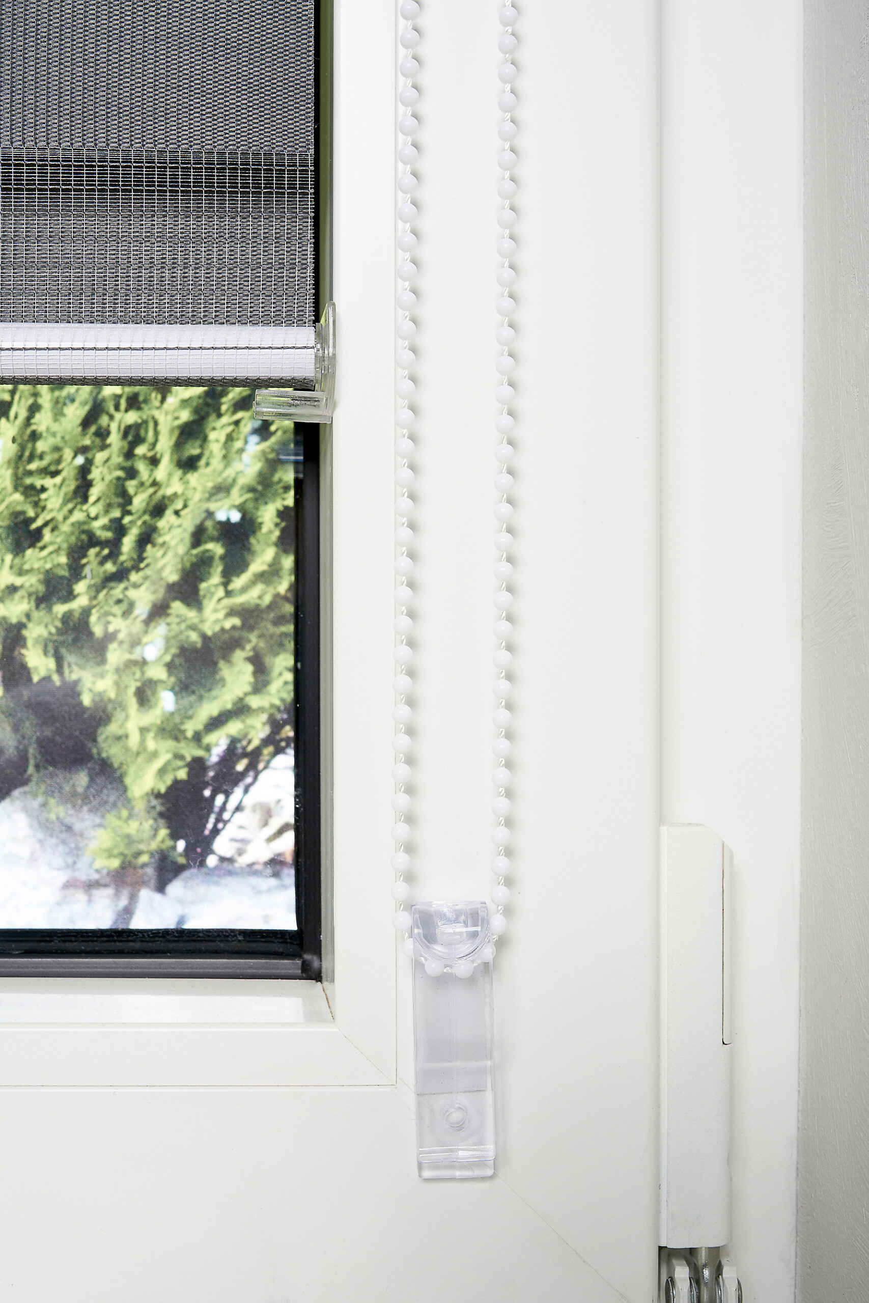 Doppelrollo mit Blende grau B/L: ca. 80x210 cm