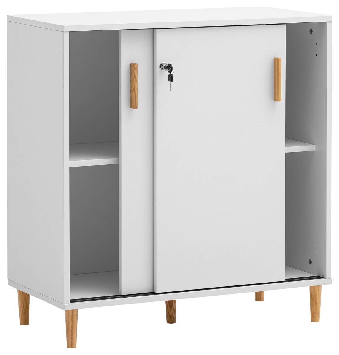 Schiebetürenschrank Torge weiß matt B/H/T: ca. 80,1x84,8x38,2 cm