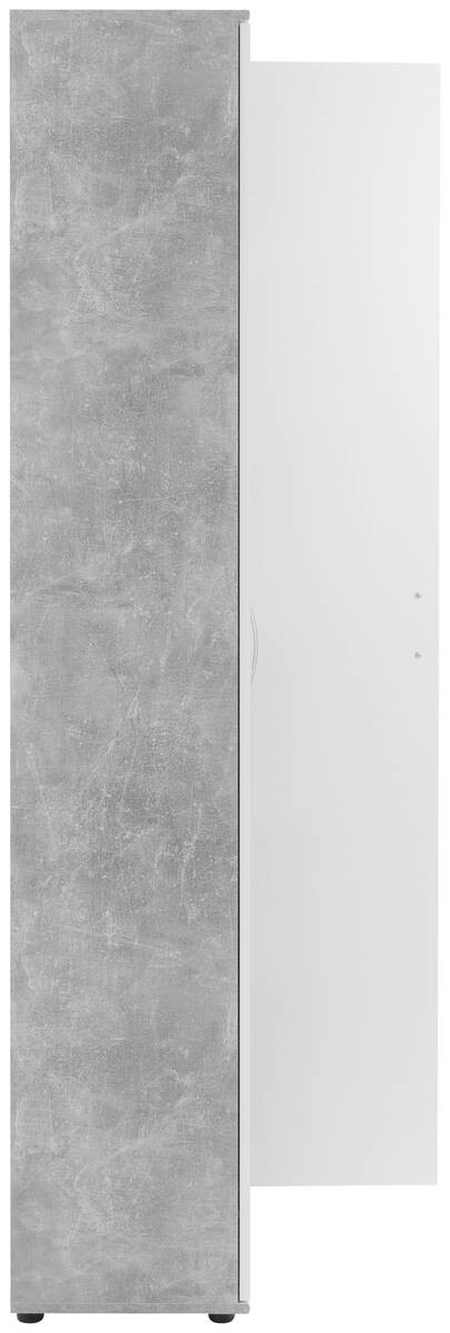 Mehrzweckschrank Andy 3 Beton Optik weiß B/H/T: ca. 70x187x34 cm