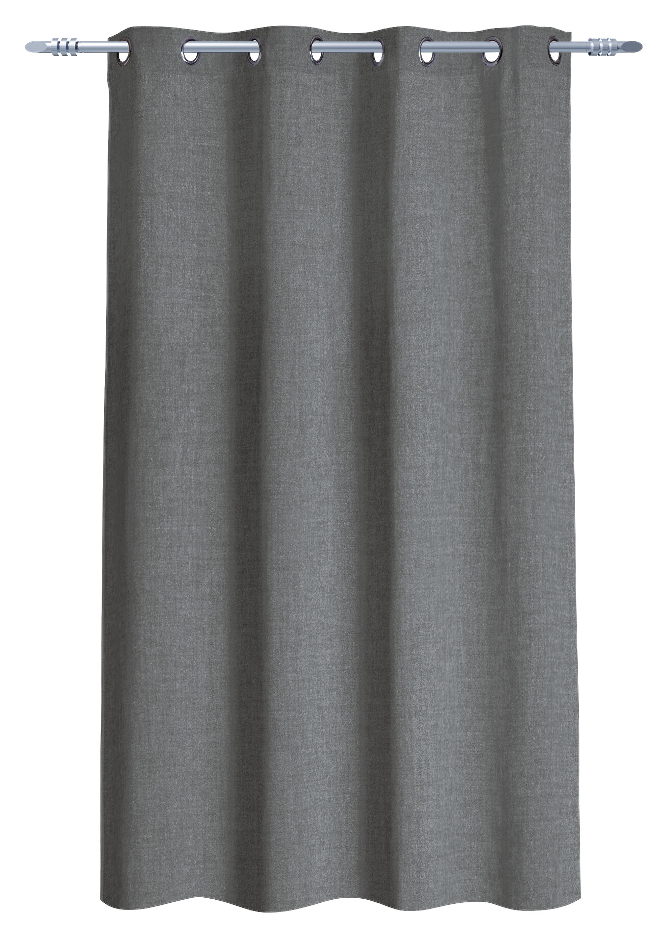 POCOline Ösenvorhang Cleo anthrazit B/L: ca. 140x175 cm