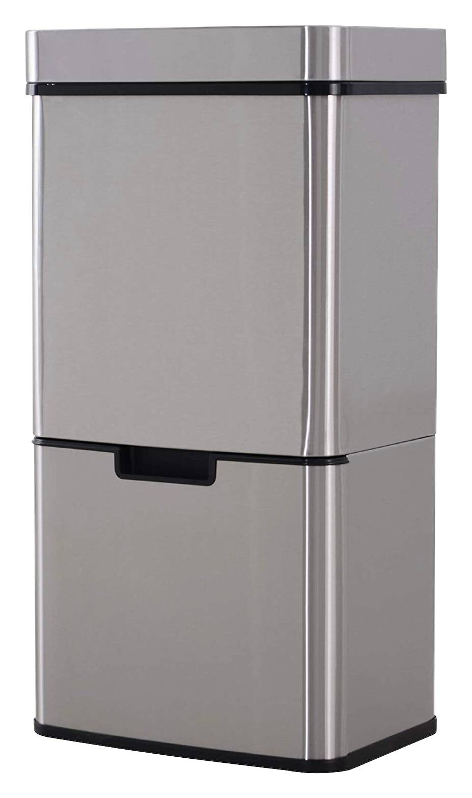 HOMCOM Abfalleimer silber B/H/L: ca. 30x81x42 cm