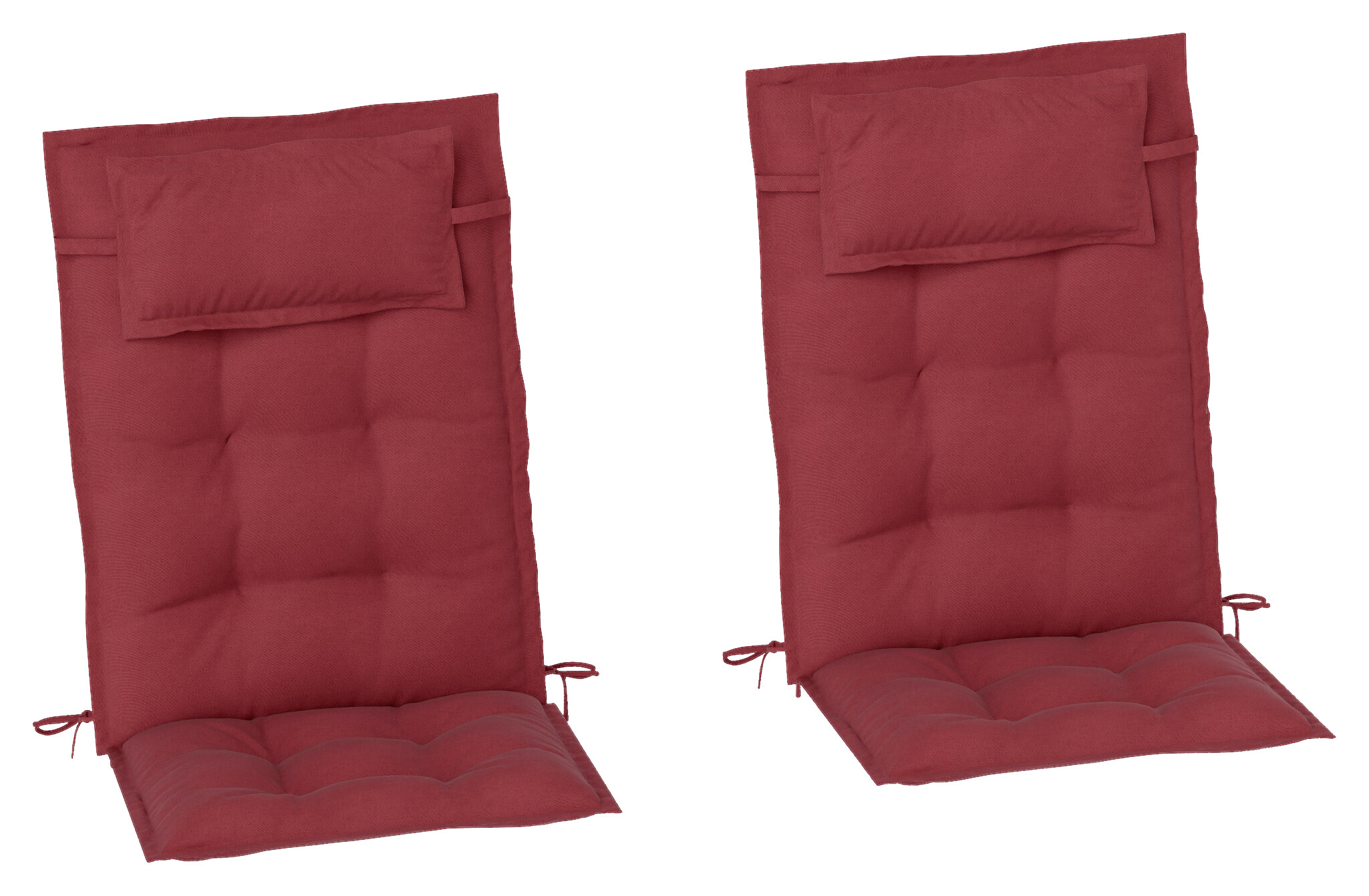 Outsunny Liegenauflage 2er Set weinrot Polyester B/H/L: ca. 50x5x116 cm