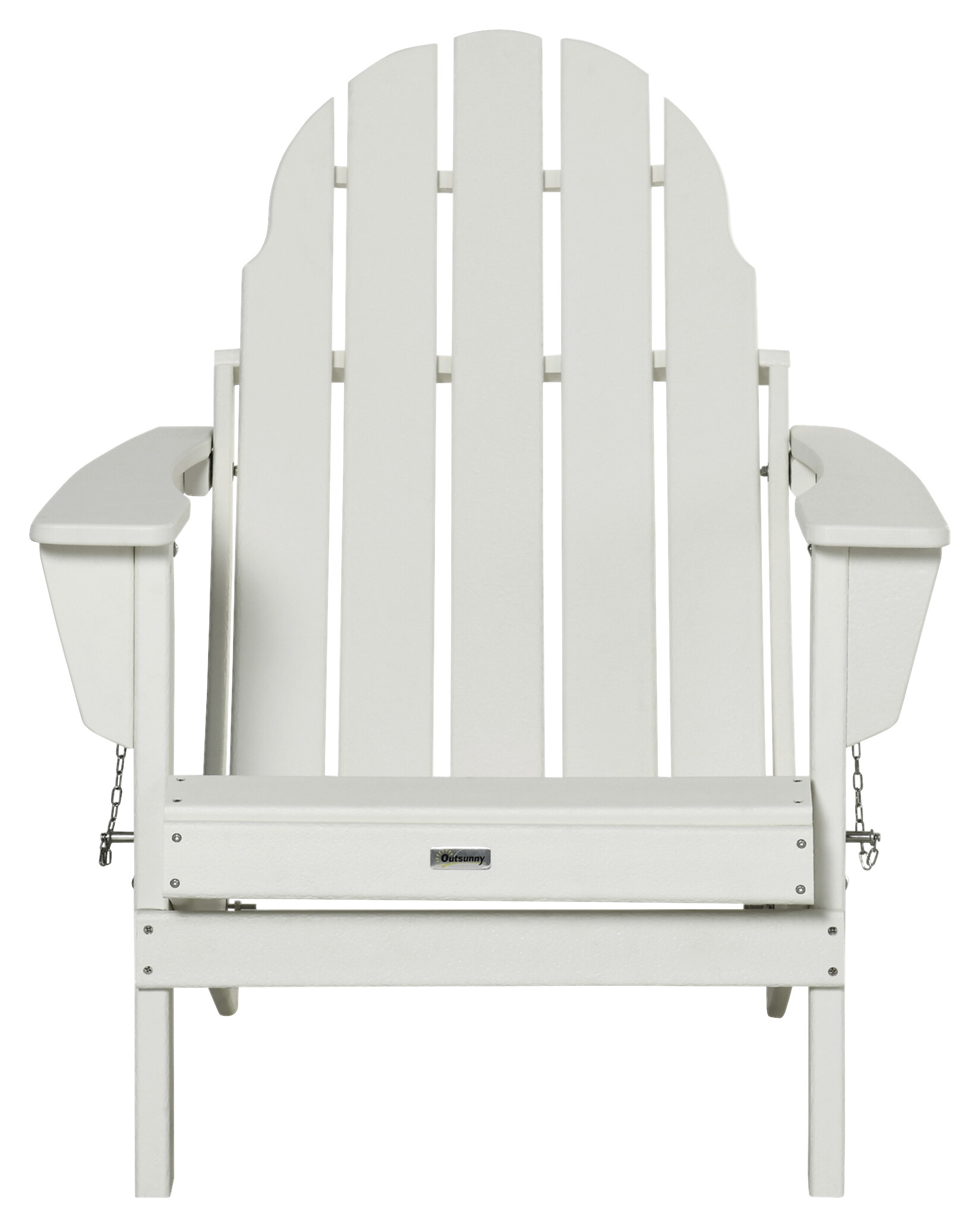 Outsunny Gartenstuhl weiß Holzwerkstoff B/H/T: ca. 75x93x85 cm