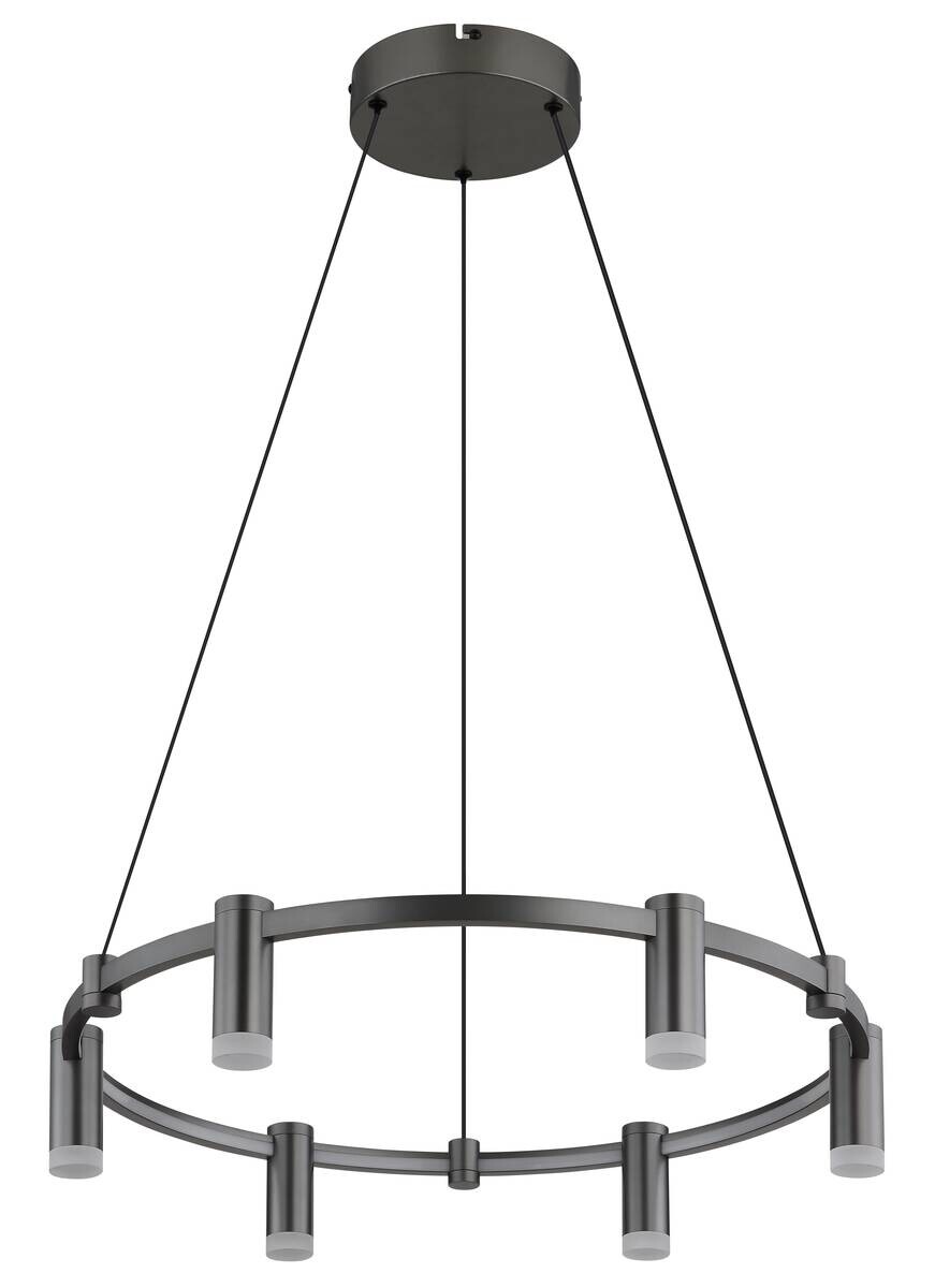 GLOBO Hängeleuchte anthrazit Opal Aluminium Acryl Metall H/D: ca. 120x62 cm 1.0 Brennstellen