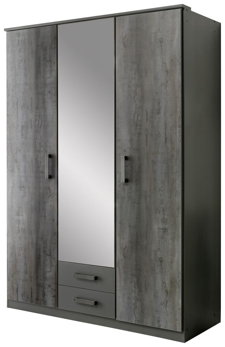 Kleiderschrank Duisburg Graphit B/H/T: ca. 135x199x58 cm