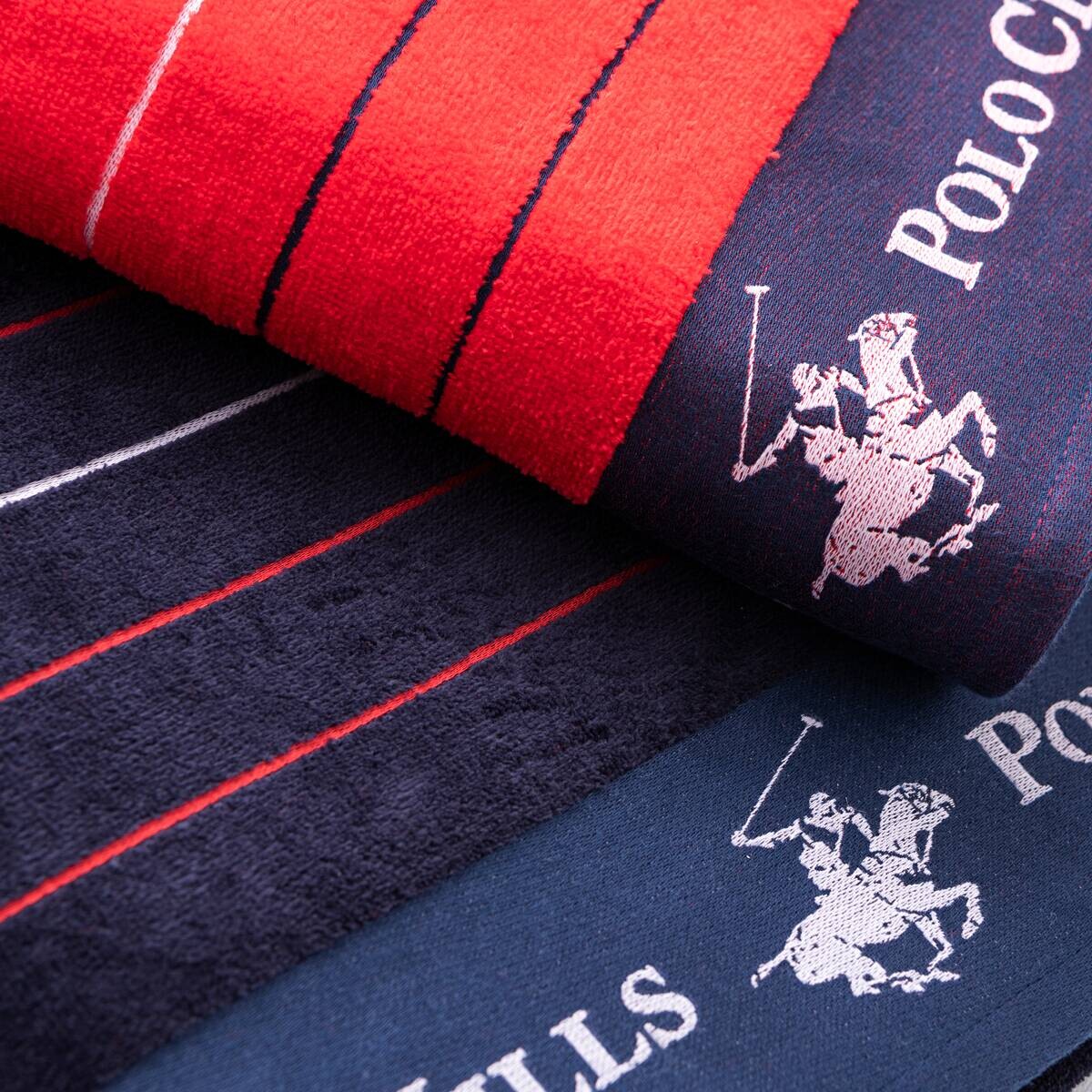 POLO CLUB Strandtuch POLO CLUB rot Baumwolle B/L: ca. 90x160 cm