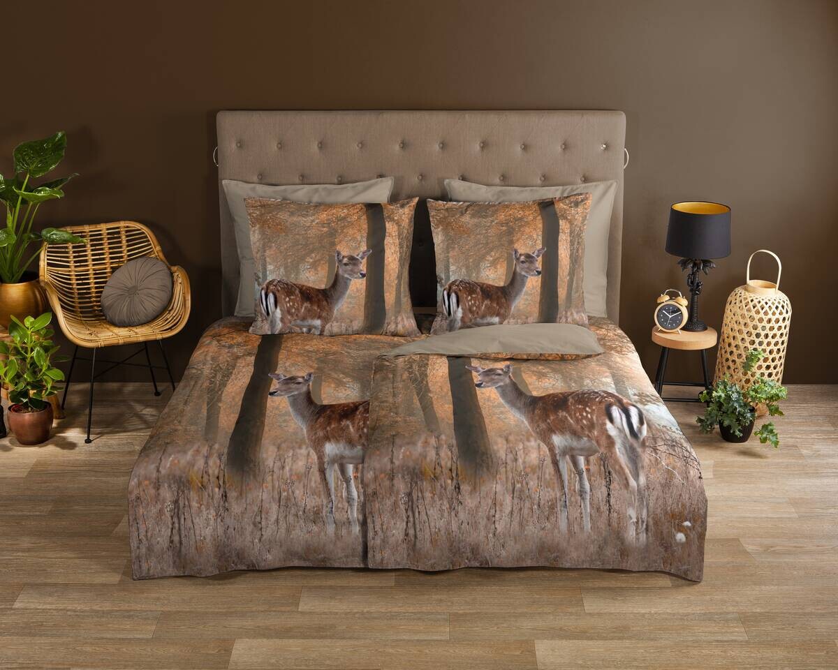 Baumwoll Bettwäsche Gavin braun Baumwolle B/L: ca. 200x200 cm