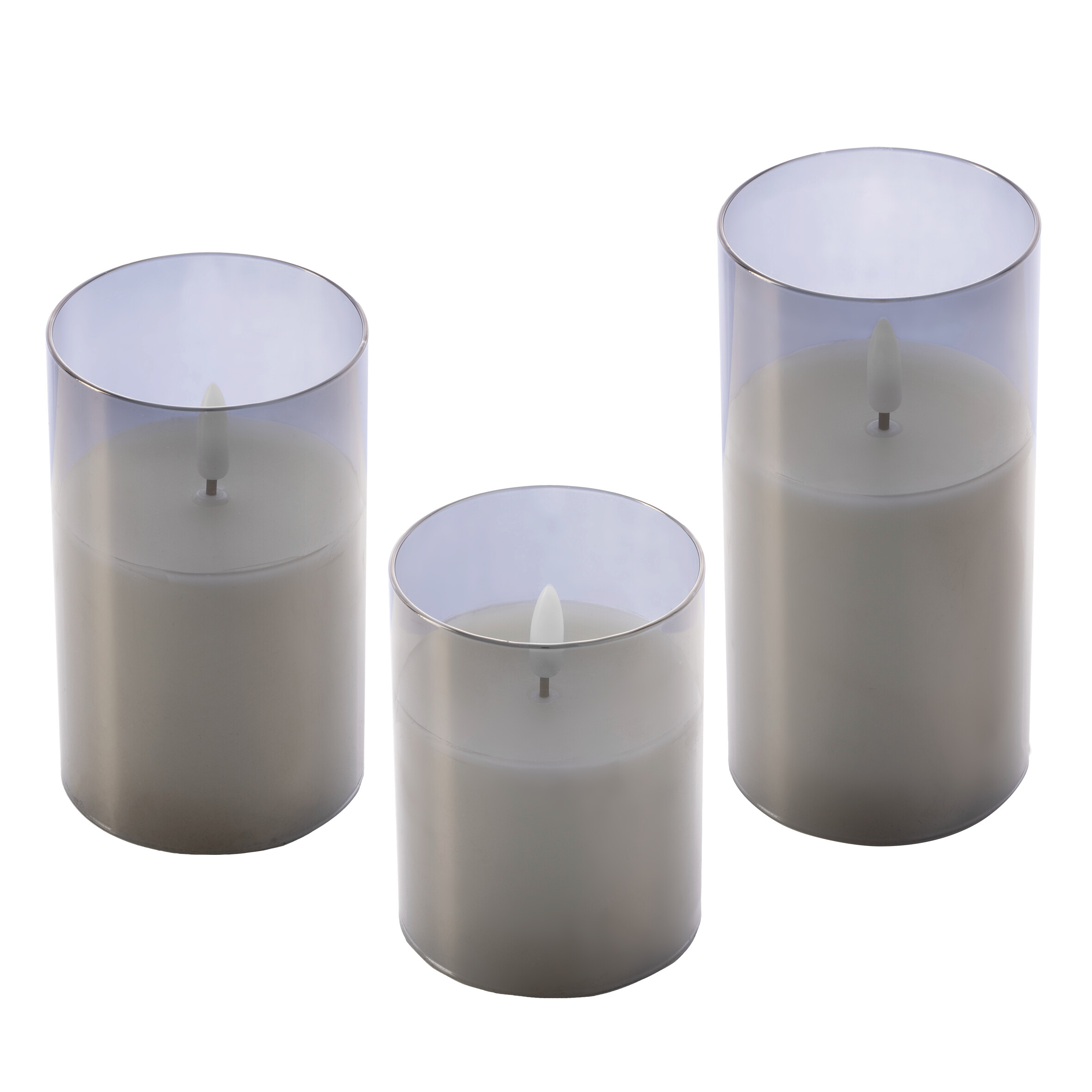 LED-Kerzen 3er Set warmweiß