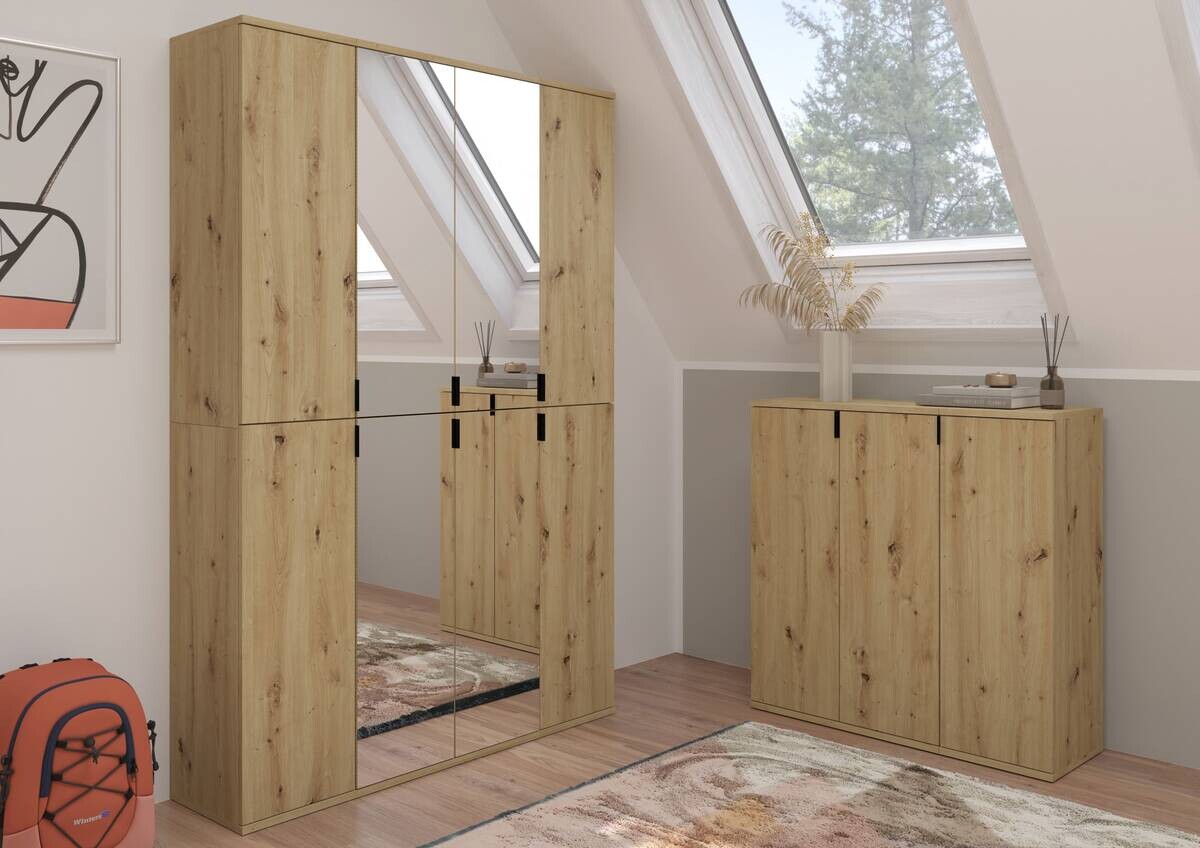 Garderobe PROJEKT Eiche Artisan Nachbildung B/H/T: ca. 152x99x34 cm