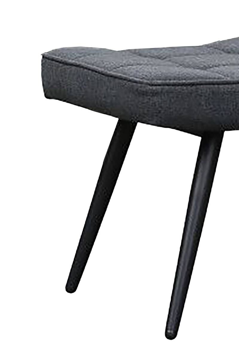 byLIVING Hocker UTA schwarz schwarz Stoff Metall B/H/T: ca. 60x39x41 cm