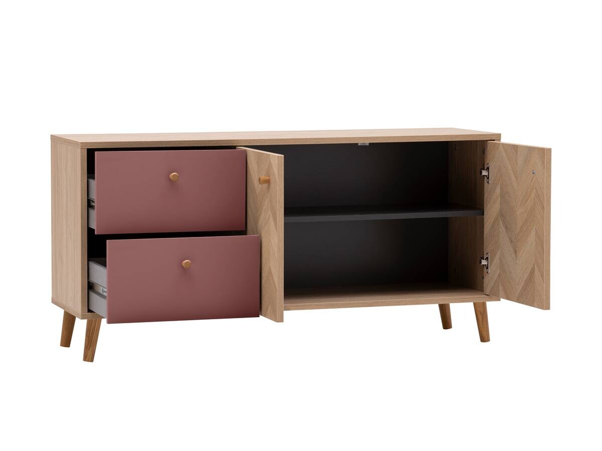 Lowboard Visby Eiche Nachbildung mauve B/H/T: ca. 109x44,1x33,05 cm