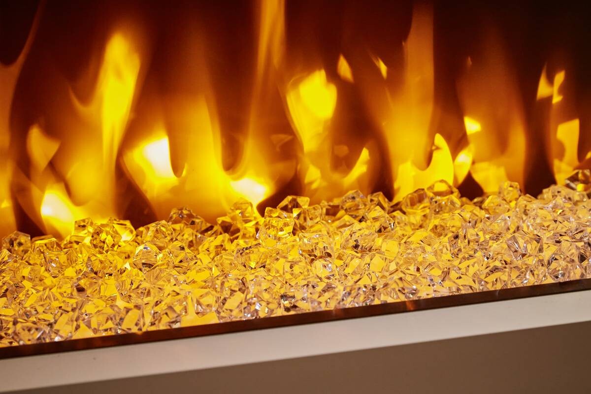 BHP Elektrischer-Kamin BG00678 weiß MDF Metall B/H/T: ca. 120x64x27 cm