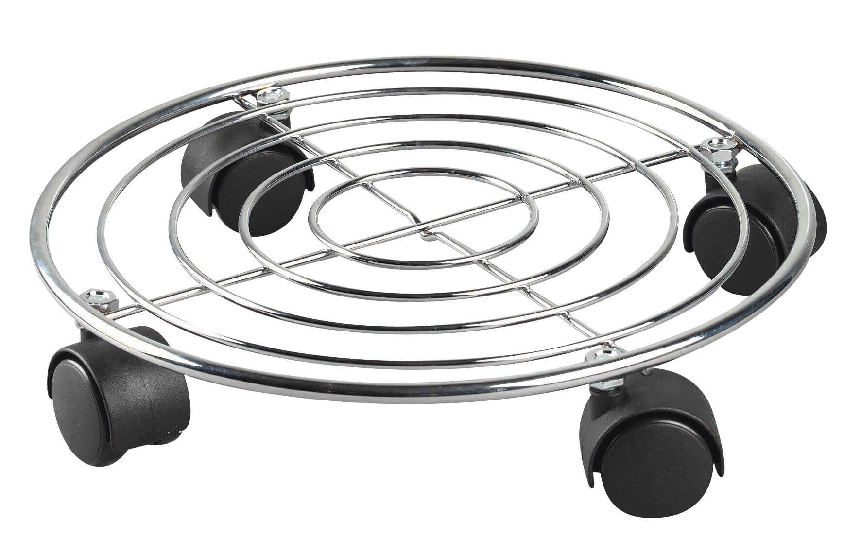 Axentia Pflanzenroller Chrom Metall B/H/L: ca. 30,5x6x30,5 cm