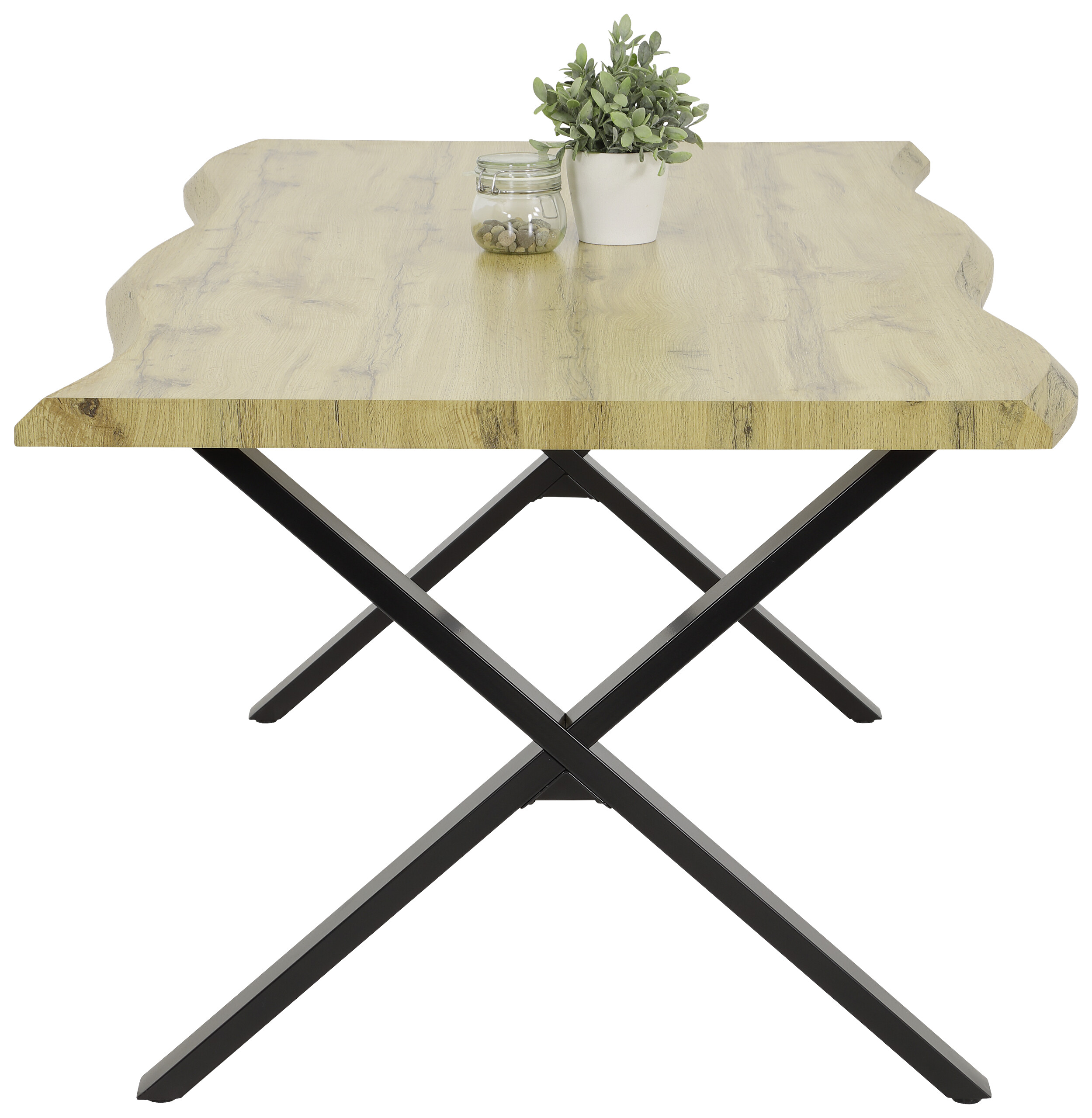 Esstisch Gerda Eiche schwarz B/H/T: ca. 200x76x100 cm