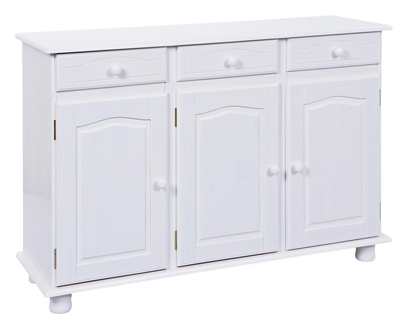 Kommode Livio weiß lackiert Kiefer B/H/T: ca. 130x87x43 cm