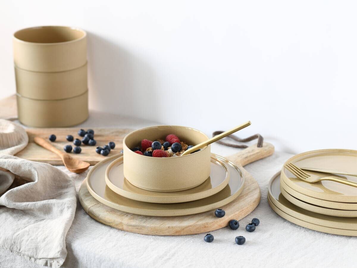 CreaTable Tafelservice Futuro sand Steinzeug 12 tlg.