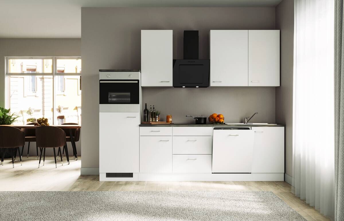 Küchenblock Lucca weiß matt B/H/T: ca. 280x234x60 cm