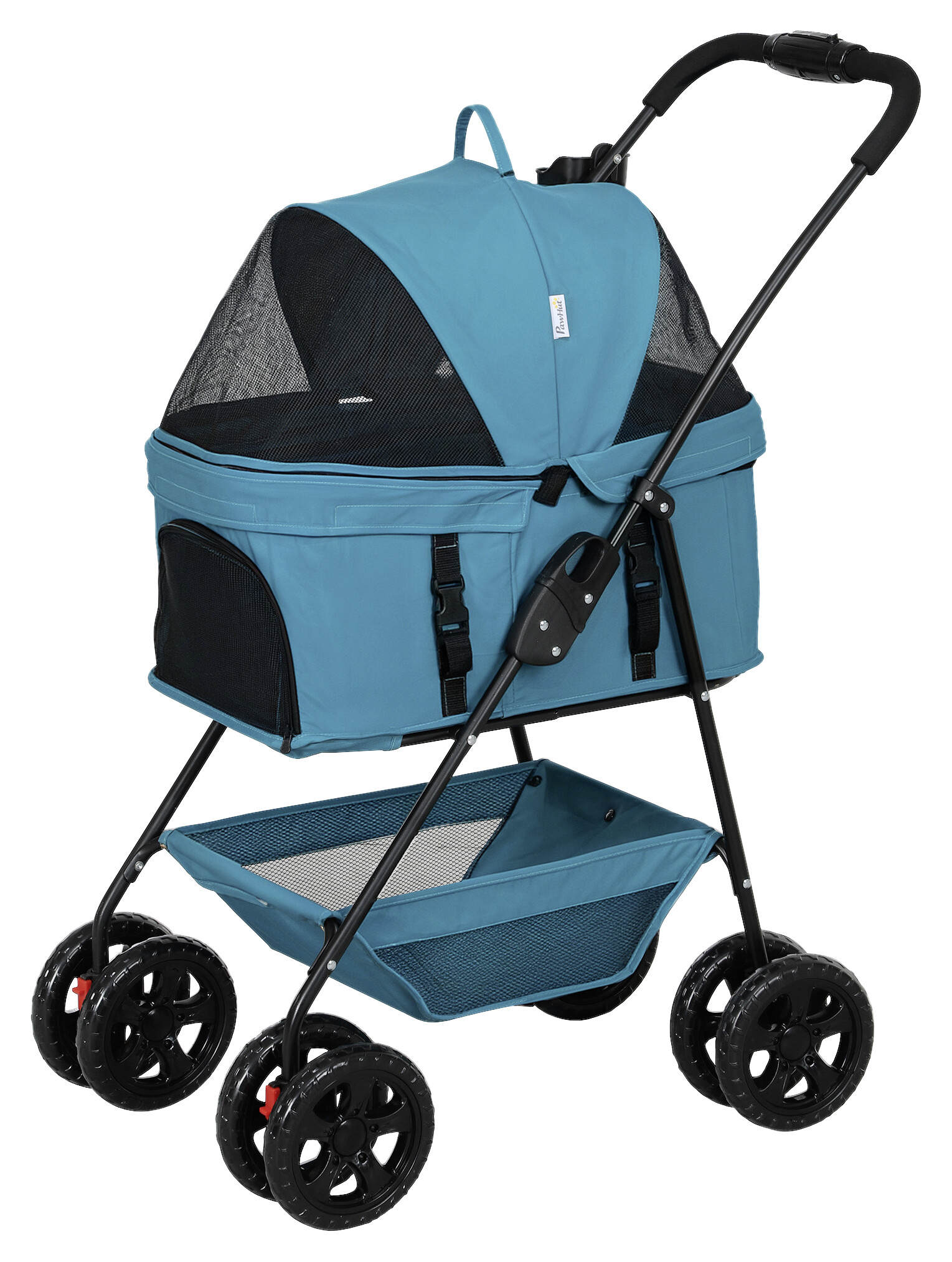 PawHut Hundewagen türkis Polyester B/H/L: ca. 50x102x76 cm