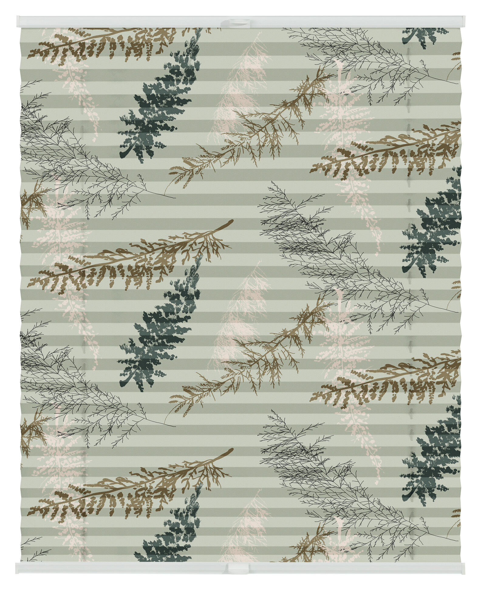 LICHTBLICK Spannplissee Fir Branches grün B/L: ca. 80x130 cm