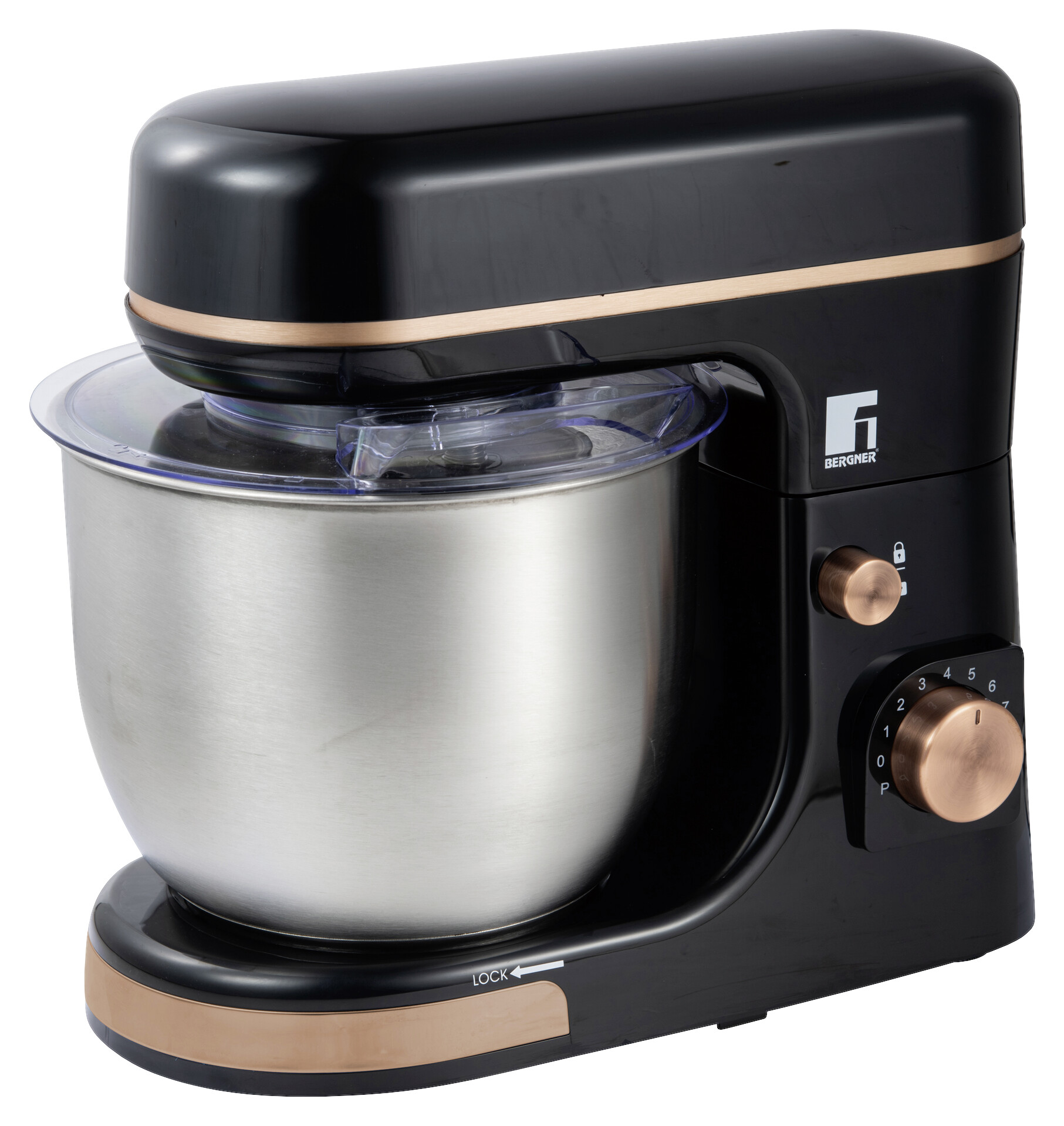 BERGNER Küchenmaschine schwarz silber B/H/L: ca. 23,5x31,8x35 cm
