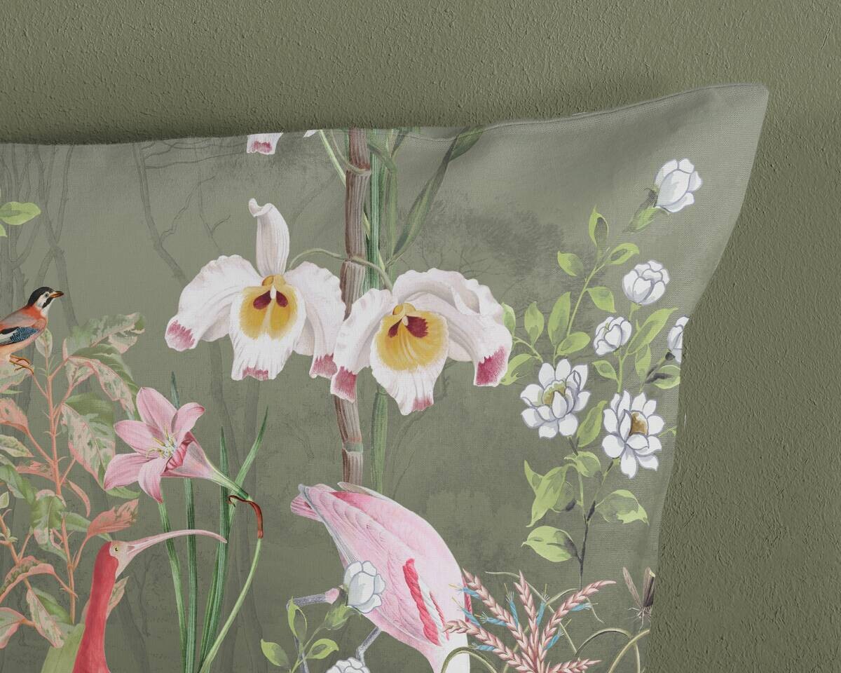 Baumwoll Bettwäsche Lesli grün Baumwolle B/L: ca. 155x220 cm