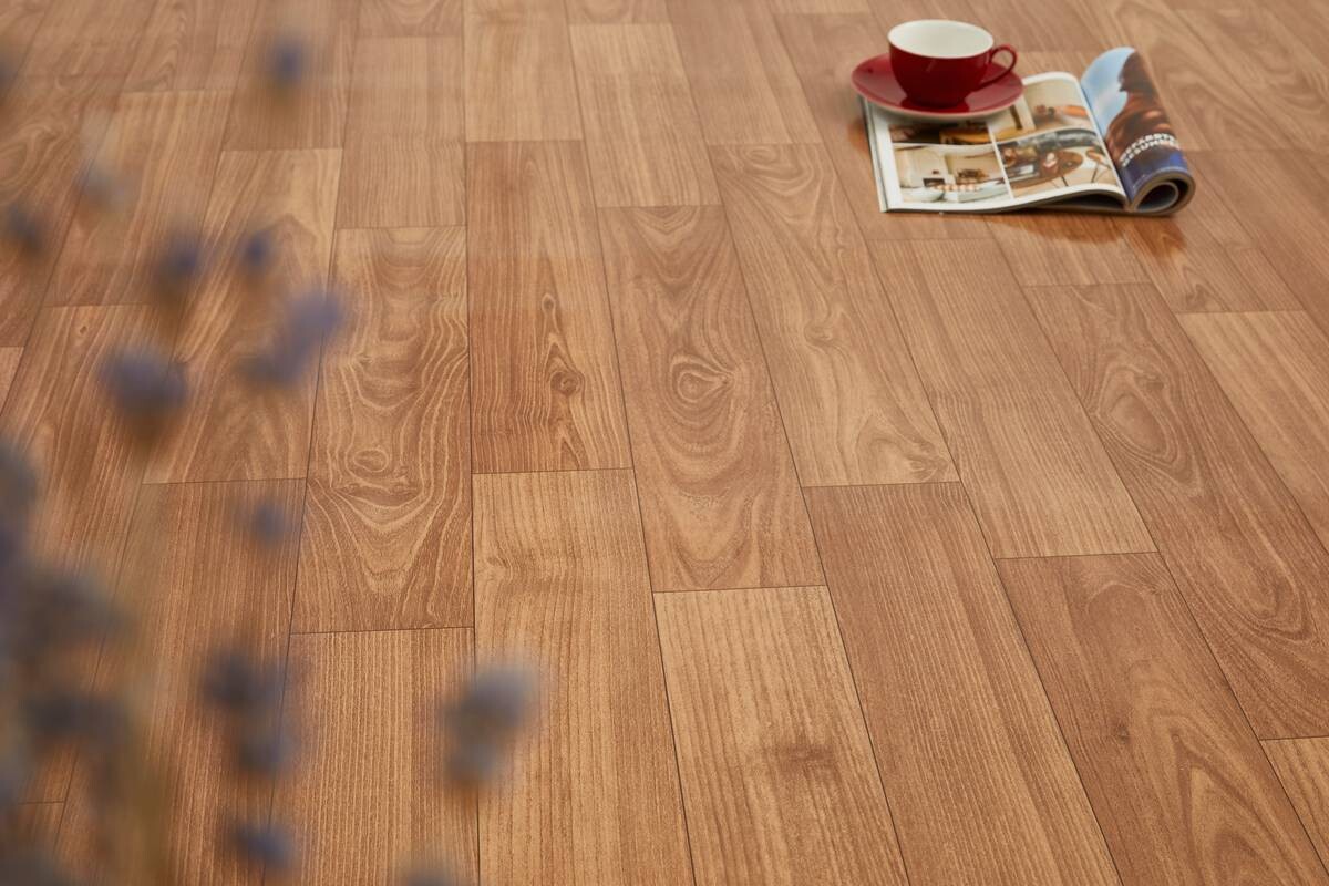 Vinylboden Lugano Stabparkett B/L: ca. 200x300 cm pro Stück