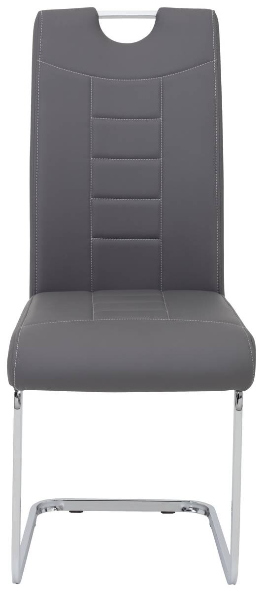 Schwingstuhl Ruby 4er Set grau Kunstleder B/H/T: ca. 44x103x60 cm