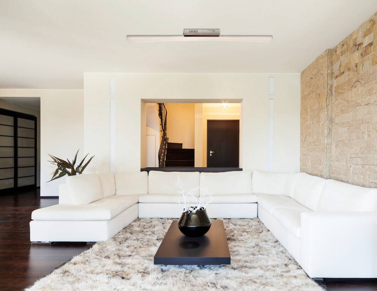 Näve Leuchten Deckenleuchte 1197442 Chrom Metall Kunststoff B/H/T: ca. 8x10x100 cm null 1 Brennstellen