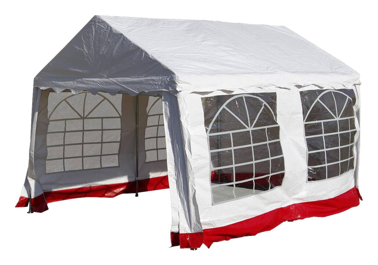 VCM Pavillon weiß Metall B/H/L: ca. 300x300x400 cm