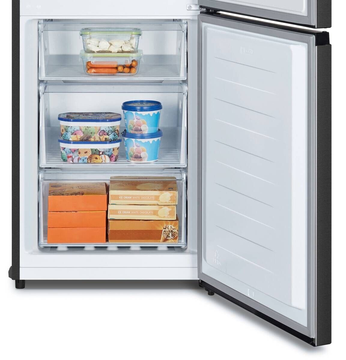 Hisense Kühl-/Gefrierkombination dark Inox B/H/T: ca. 59,5x187,3x59 cm