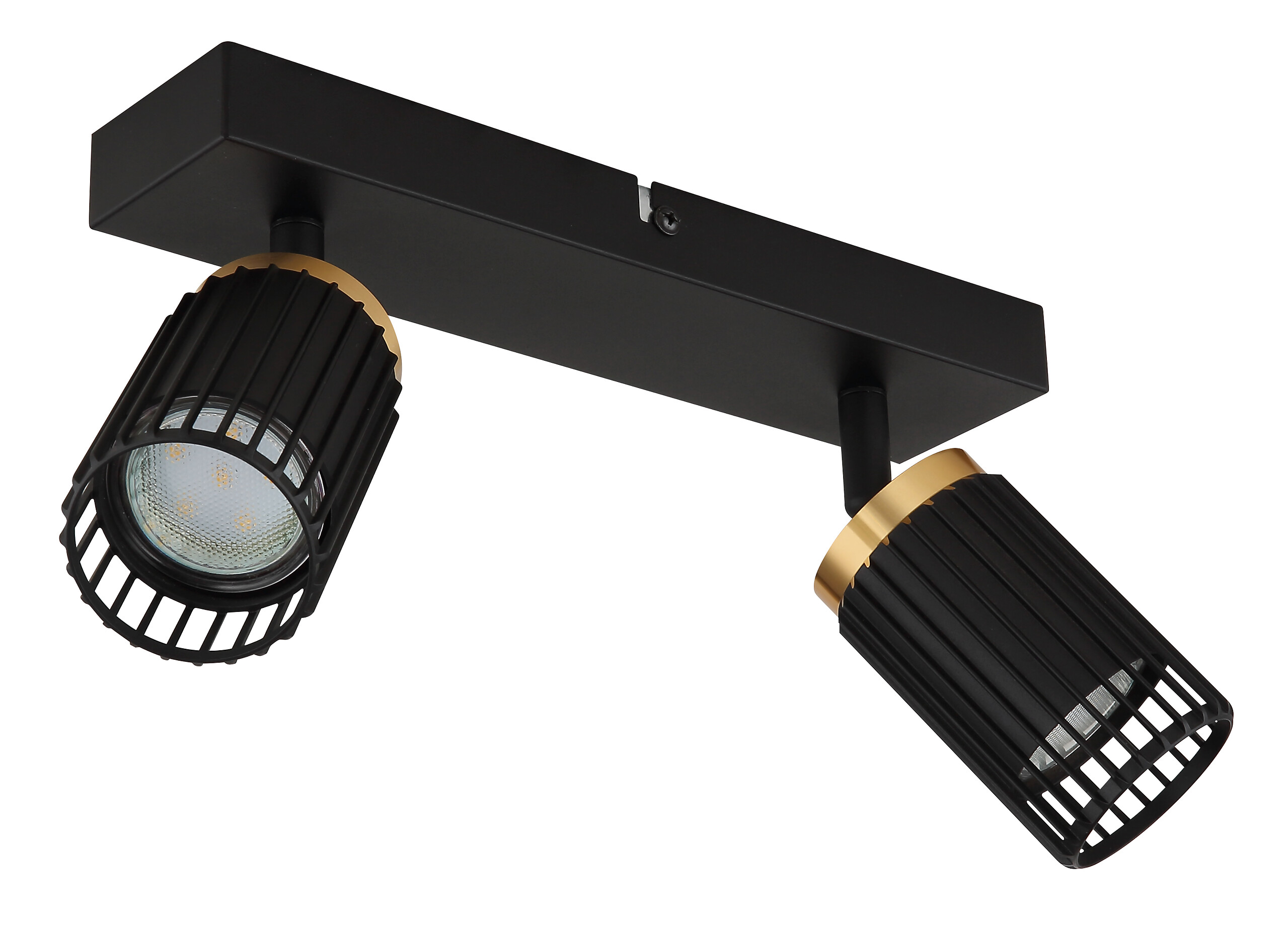 GLOBO Strahler mattschwarz Aluminium Metall B/H/T/L: ca. 12,5x15,5x26x26 cm GU10 2 Brennstellen